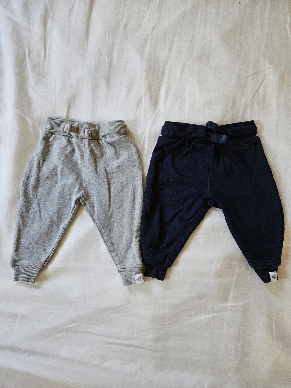 Burt's Bees Baby Knit Jogger Set 0-3months — Gray & Navy